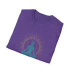 Blue Meditating Woman T-Shirt