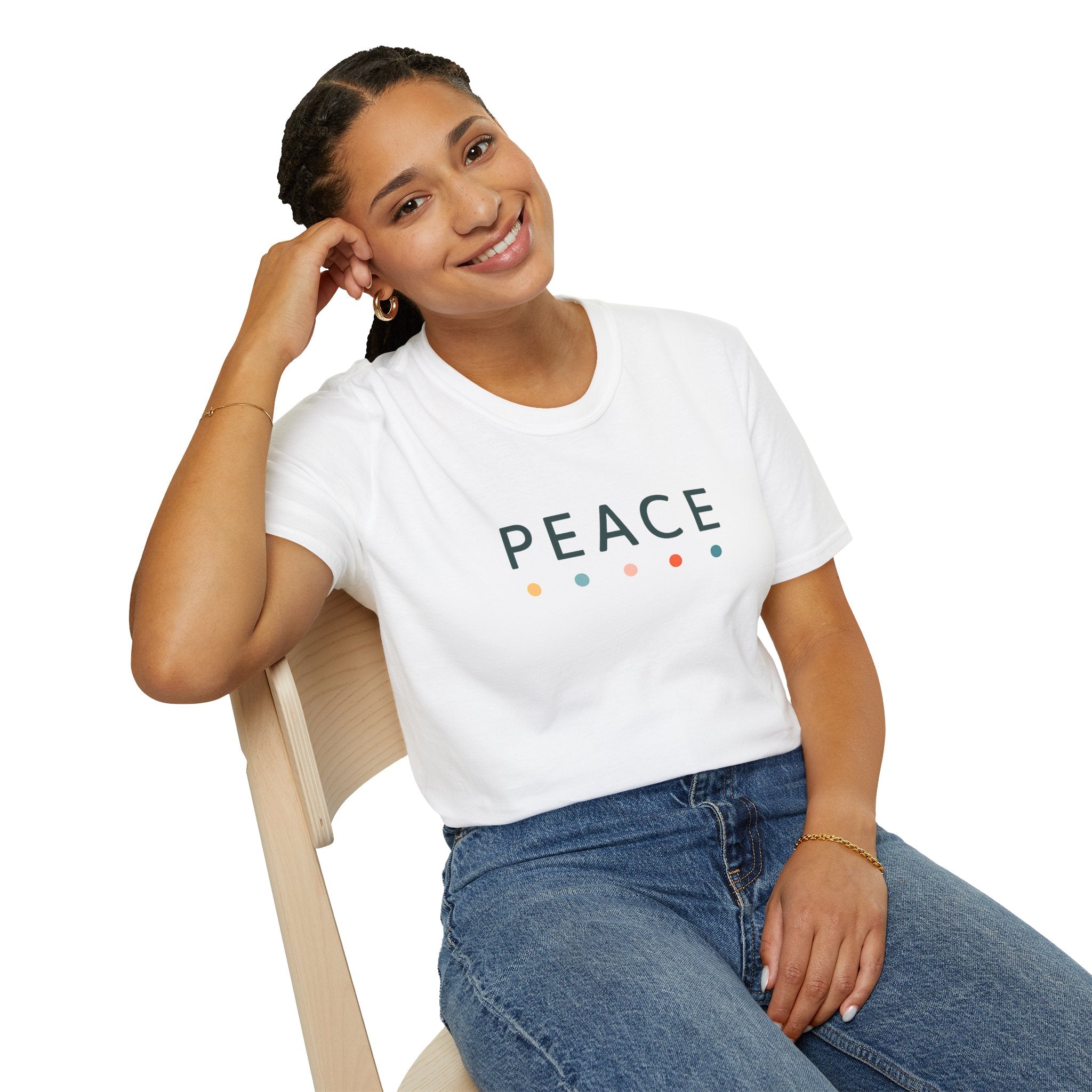 Peace T-Shirt – Unisex Softstyle Tee for Calm, Comfort & Self-Care | Mindfulness Gift for Wellness Lovers
