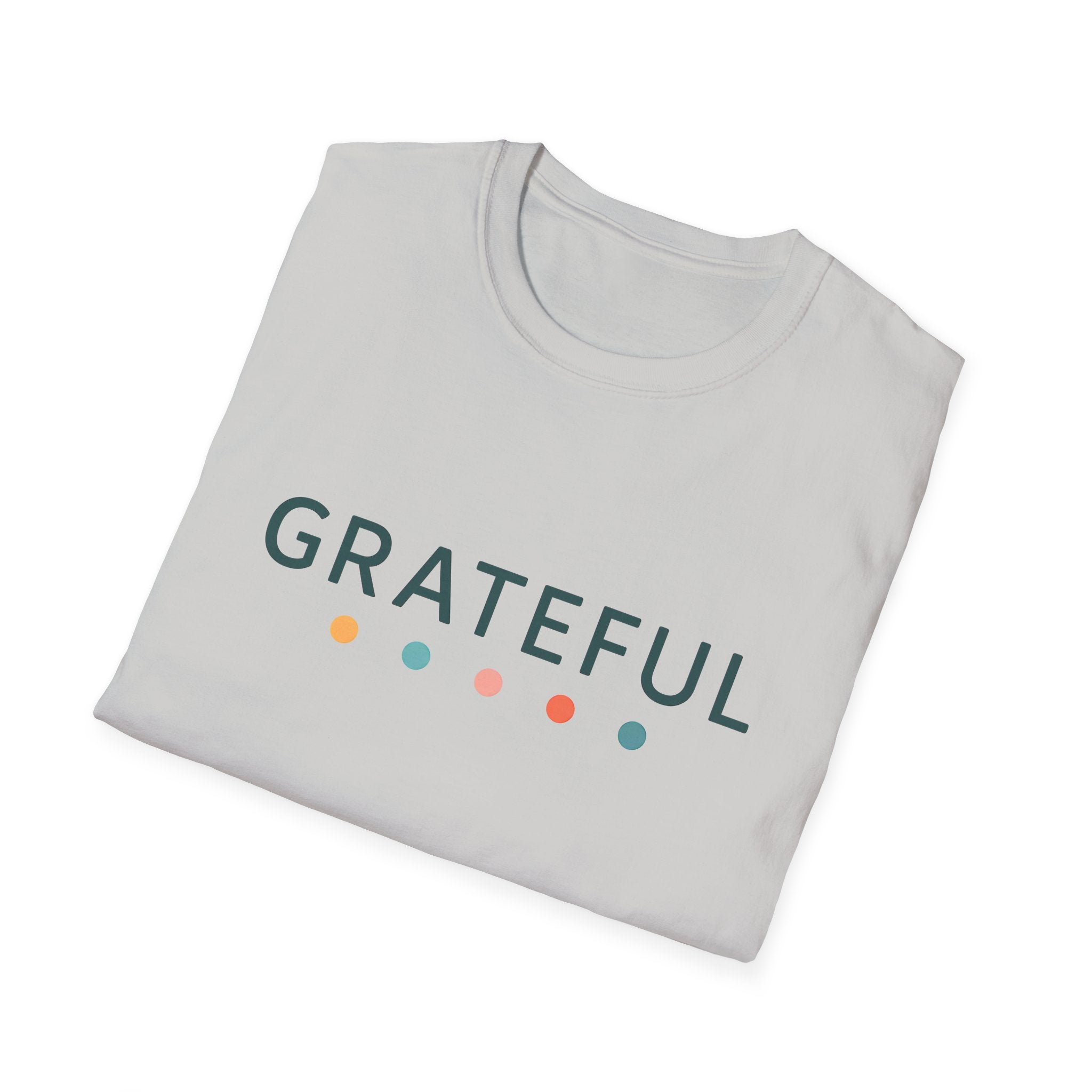 Grateful T-Shirt – Unisex Softstyle Tee for Calm, Comfort & Self-Care | Mindfulness Gift for Wellness Lovers