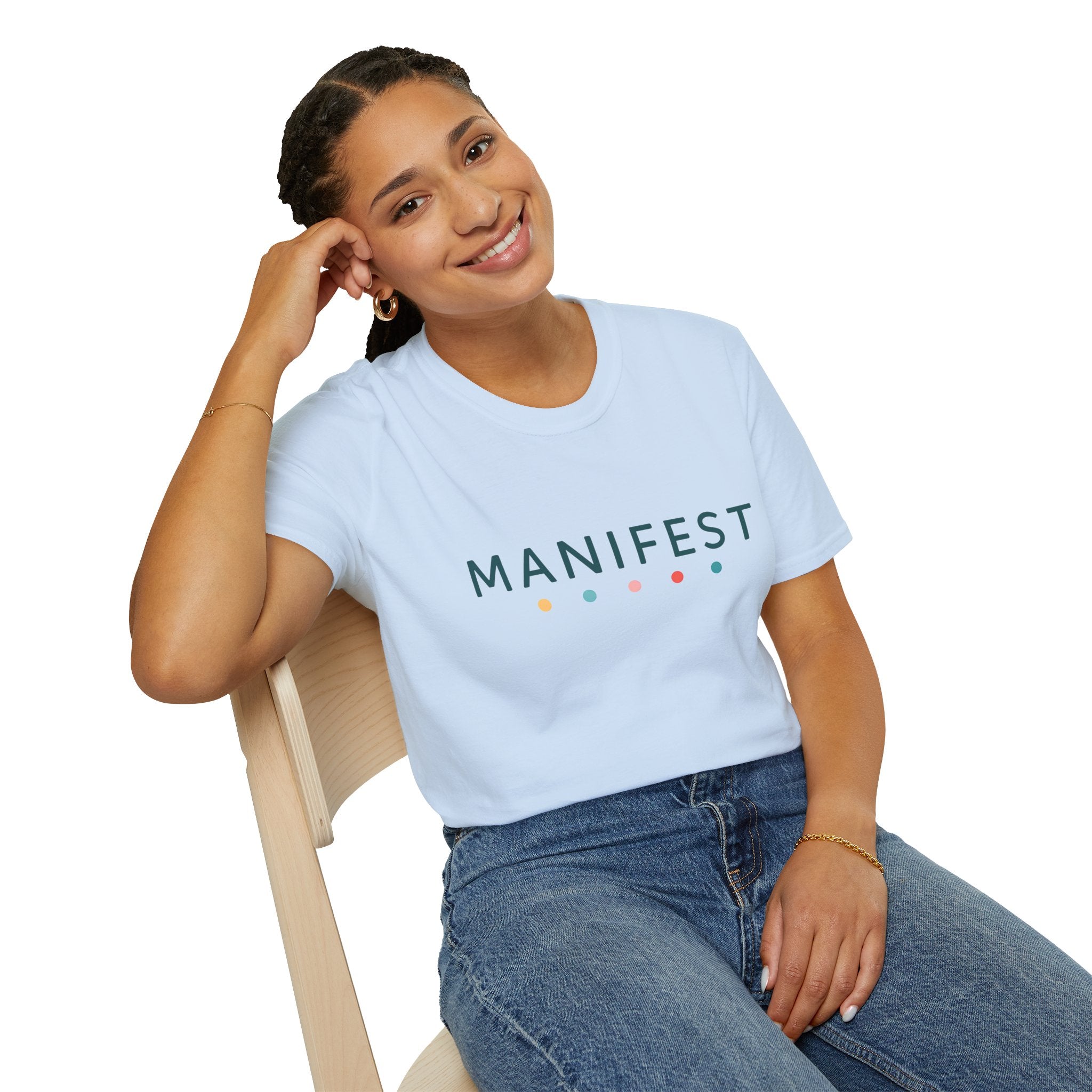 Manifest T-Shirt – Unisex Softstyle Tee for Calm, Comfort & Self-Care | Mindfulness Gift for Wellness Lovers
