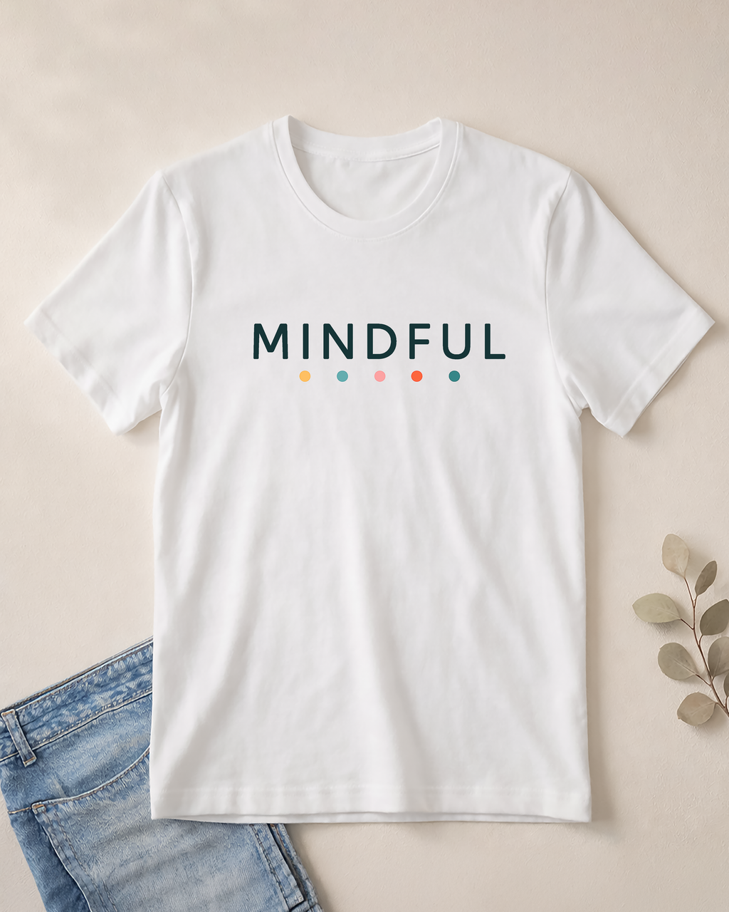 Mindful T-Shirt – Unisex Softstyle Tee for Calm, Comfort & Self-Care | Mindfulness Gift for Wellness Lovers