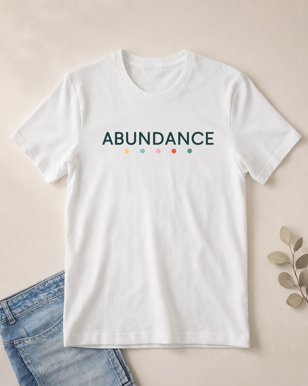 Abundance T-Shirt – Unisex Softstyle Tee for Calm, Comfort & Self-Care | Mindfulness Gift for Wellness Lovers