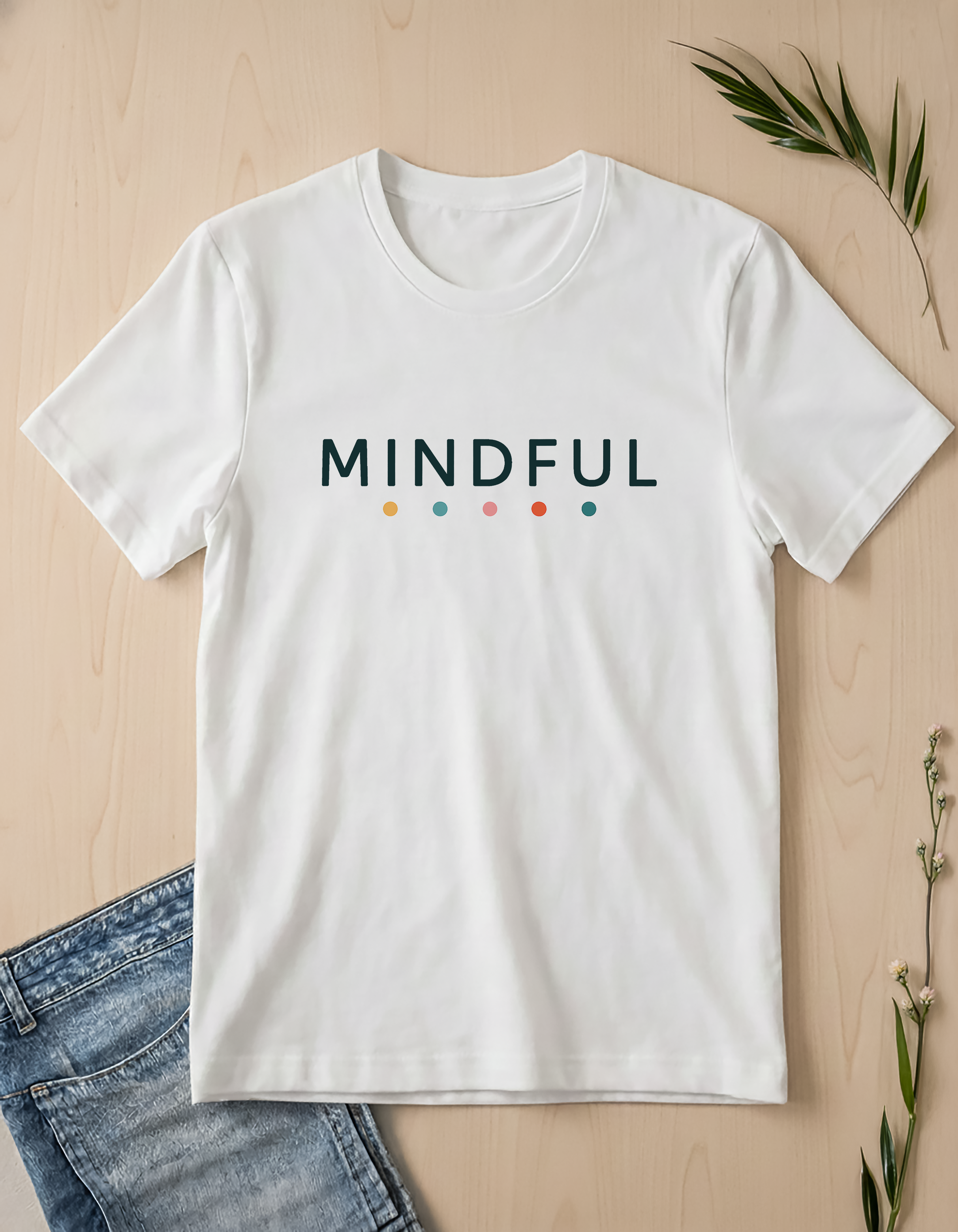 Mindful T-Shirt – Unisex Softstyle Tee for Calm, Comfort & Self-Care | Mindfulness Gift for Wellness Lovers