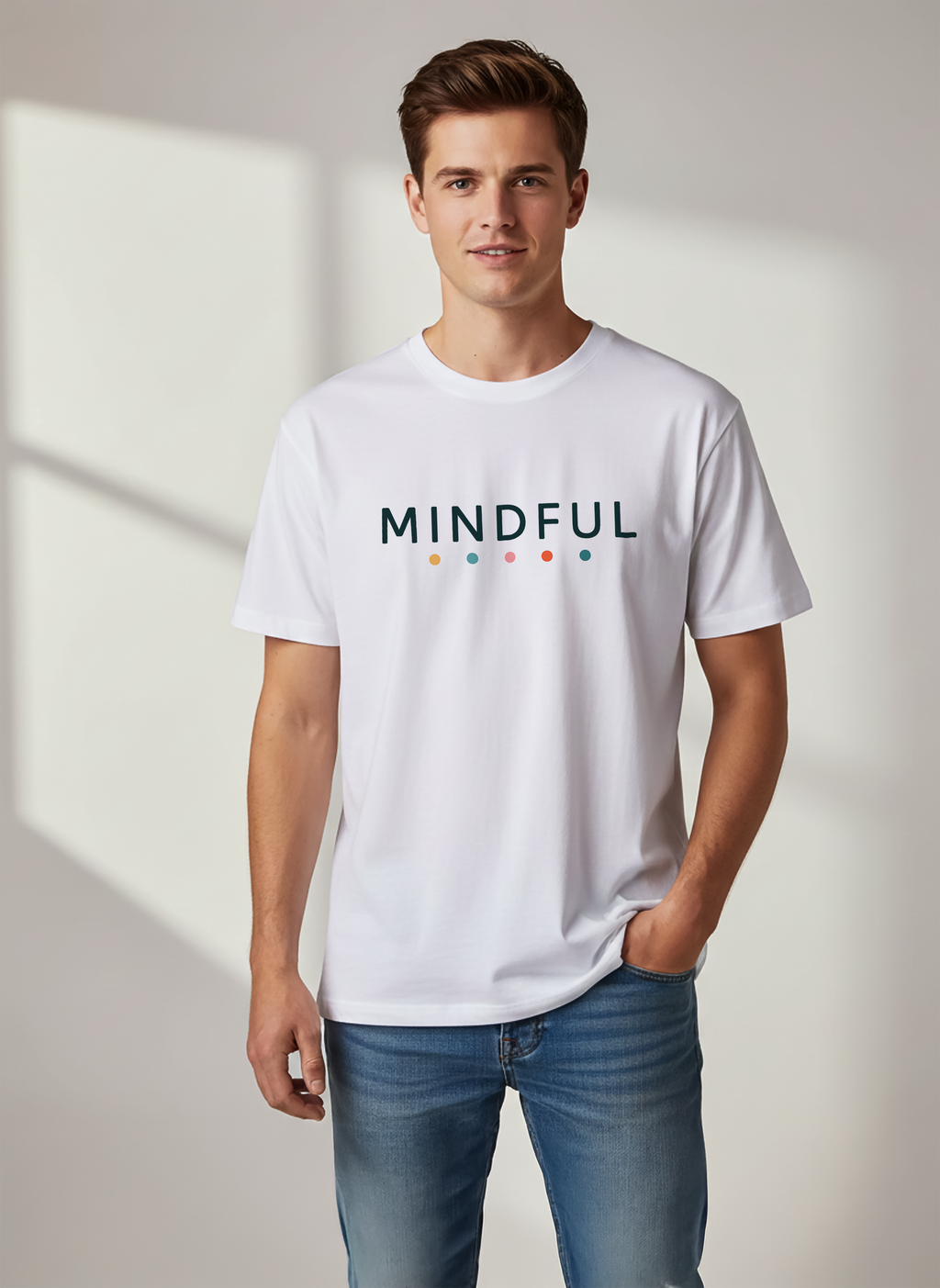 Mindful T-Shirt – Unisex Softstyle Tee for Calm, Comfort & Self-Care | Mindfulness Gift for Wellness Lovers