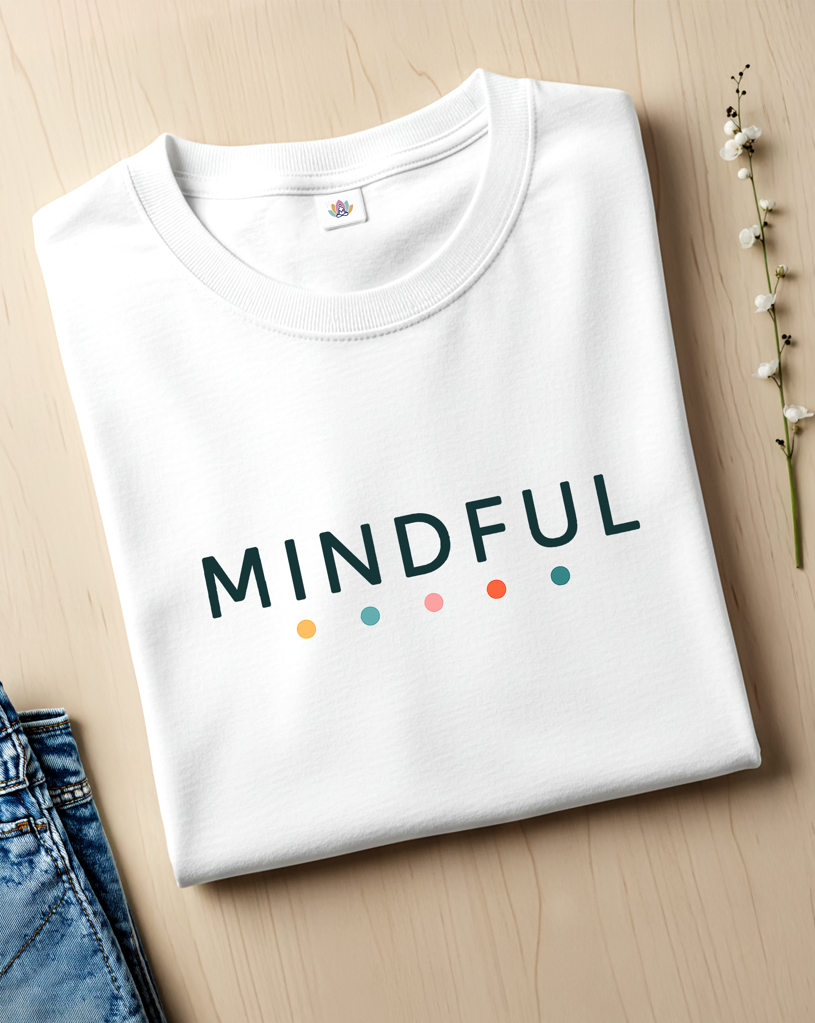 Mindful T-Shirt – Unisex Softstyle Tee for Calm, Comfort & Self-Care | Mindfulness Gift for Wellness Lovers