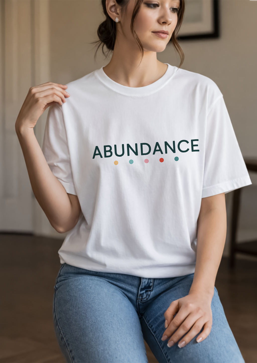 Abundance T-Shirt – Unisex Softstyle Tee for Calm, Comfort & Self-Care | Mindfulness Gift for Wellness Lovers