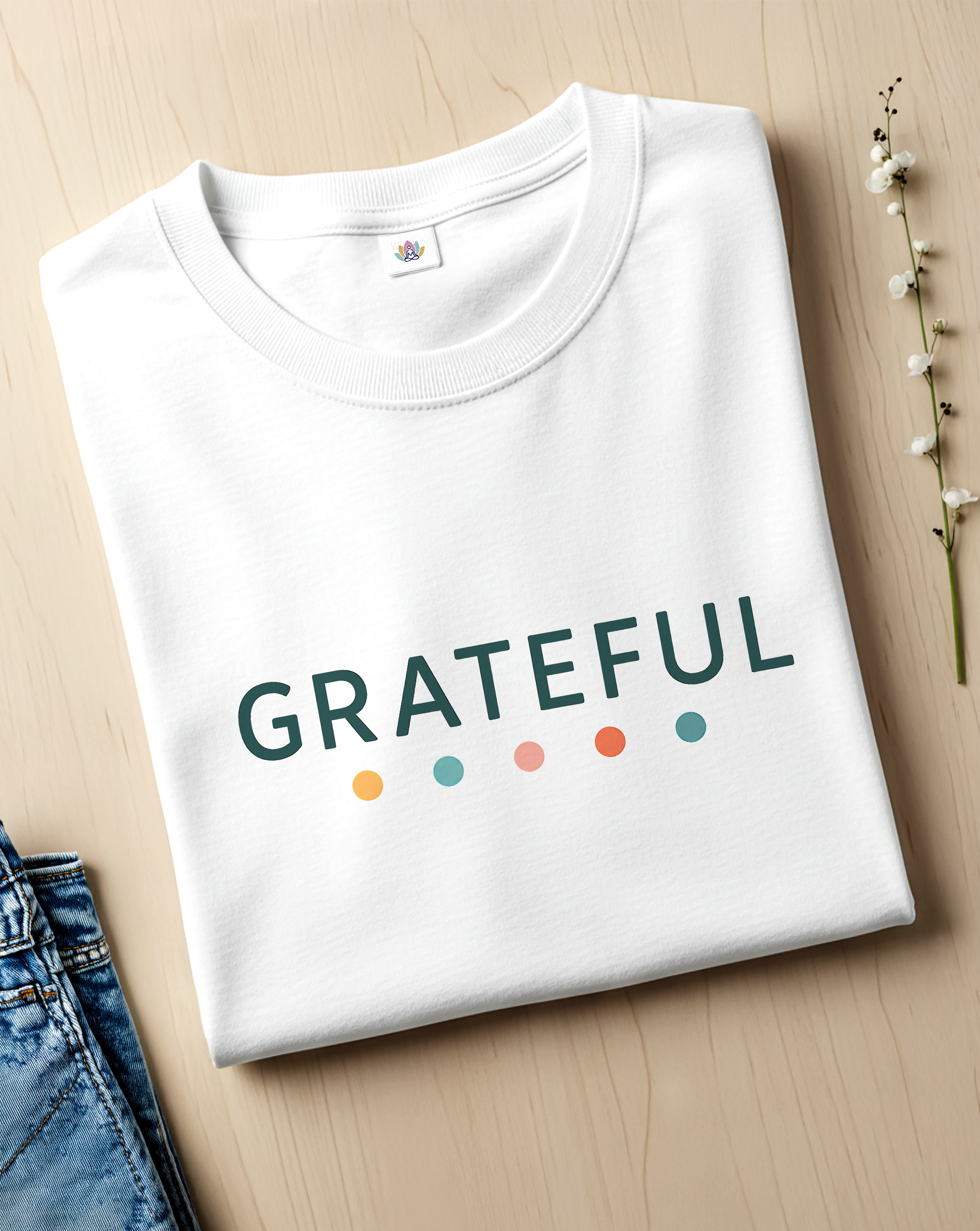 Grateful T-Shirt – Unisex Softstyle Tee for Calm, Comfort & Self-Care | Mindfulness Gift for Wellness Lovers
