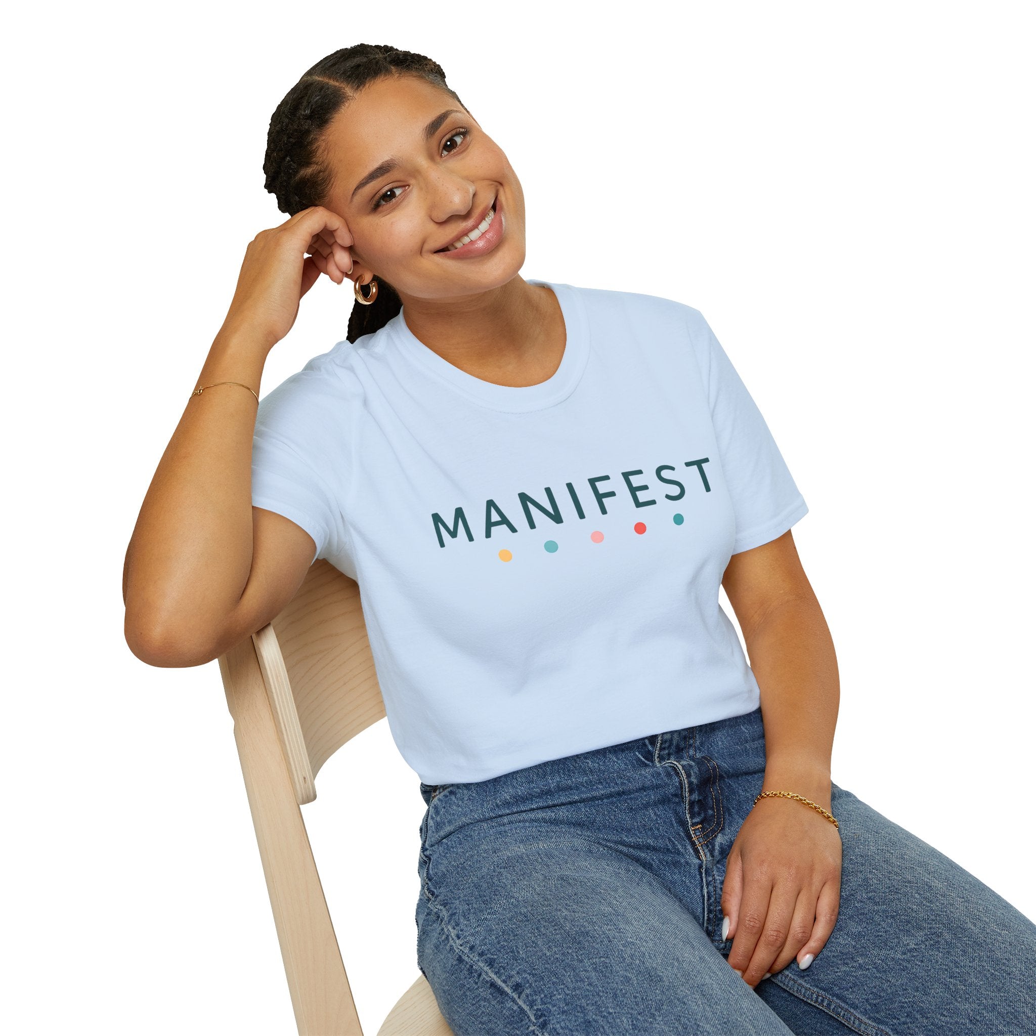 Manifest T-Shirt – Unisex Softstyle Tee for Calm, Comfort & Self-Care | Mindfulness Gift for Wellness Lovers
