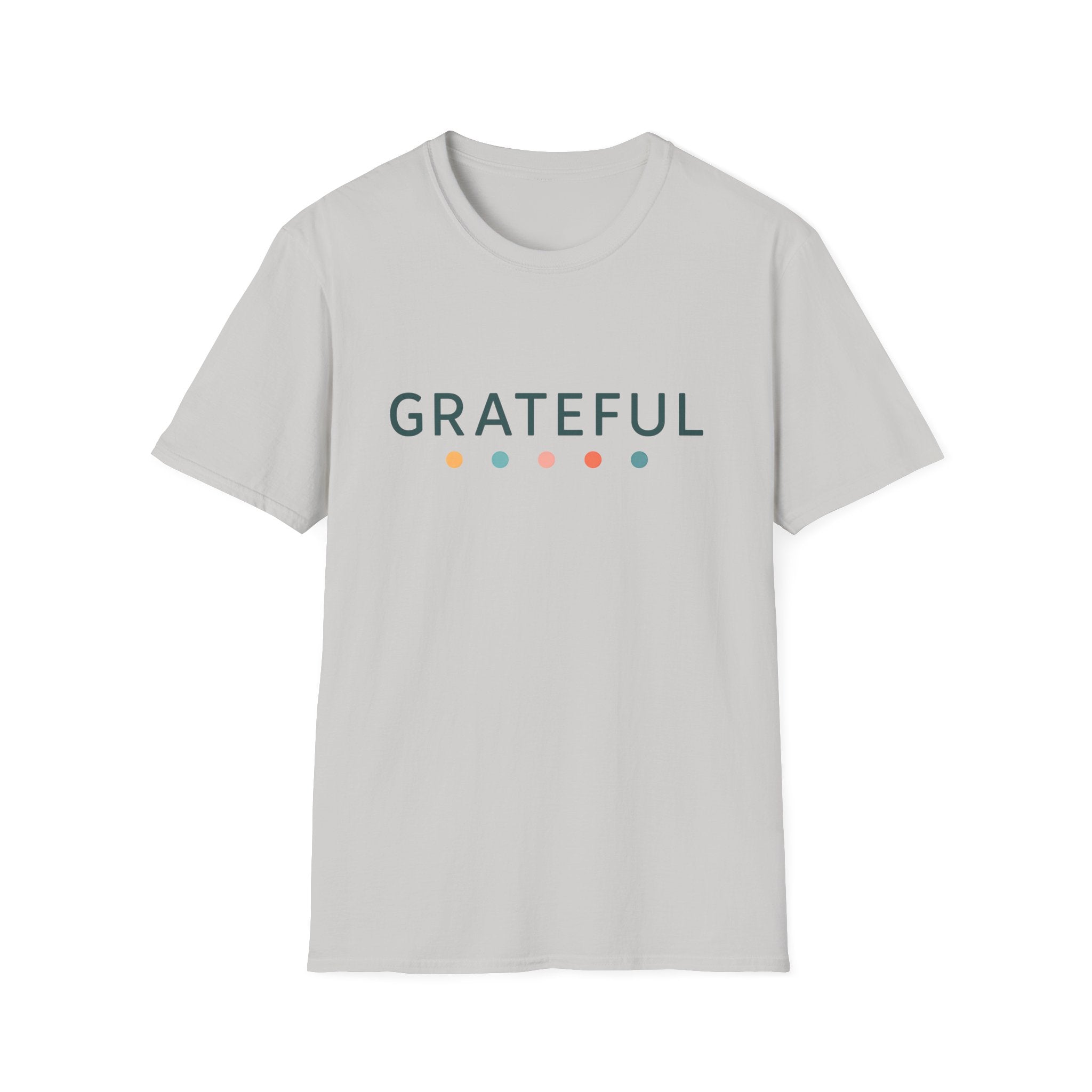 Grateful T-Shirt – Unisex Softstyle Tee for Calm, Comfort & Self-Care | Mindfulness Gift for Wellness Lovers