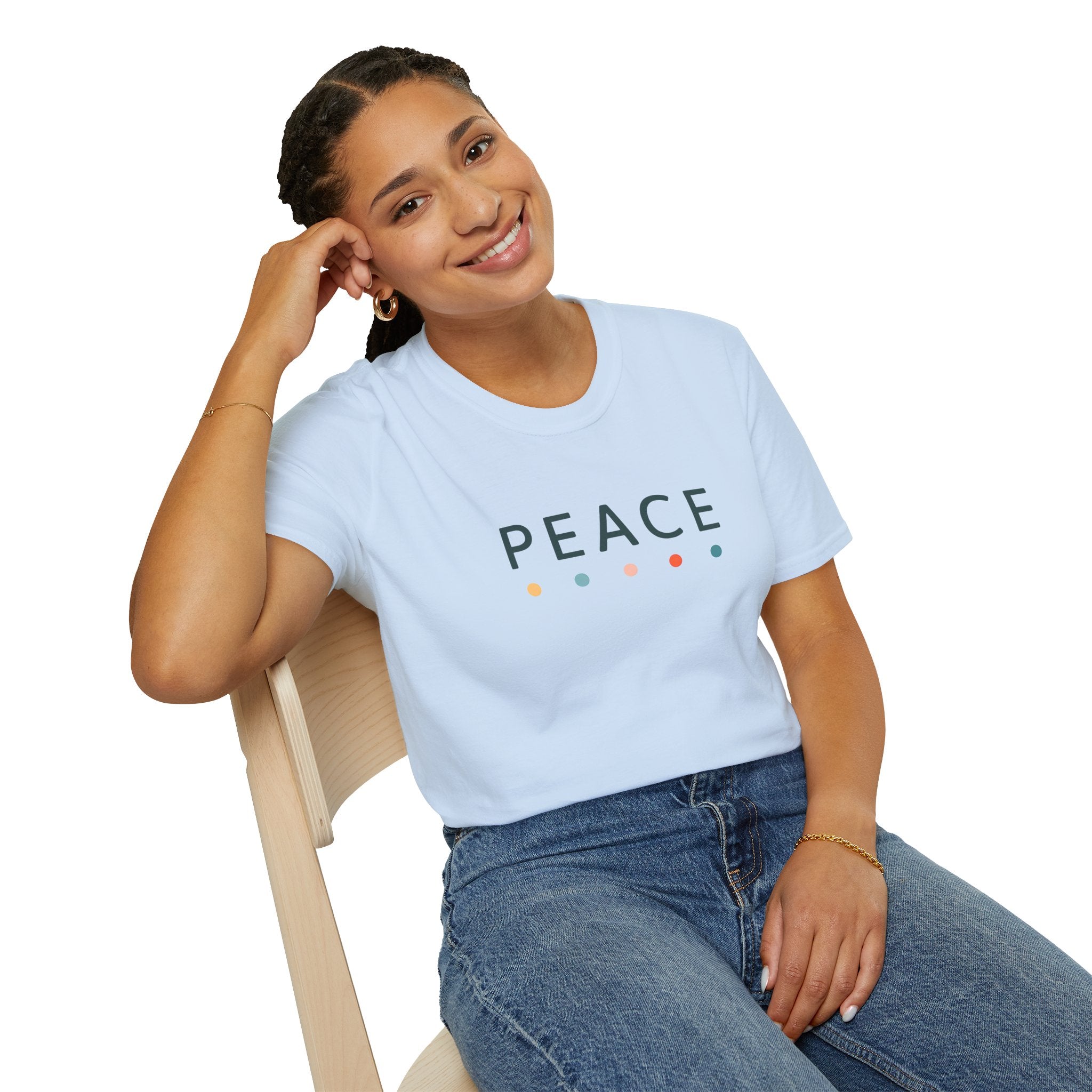 Peace T-Shirt – Unisex Softstyle Tee for Calm, Comfort & Self-Care | Mindfulness Gift for Wellness Lovers