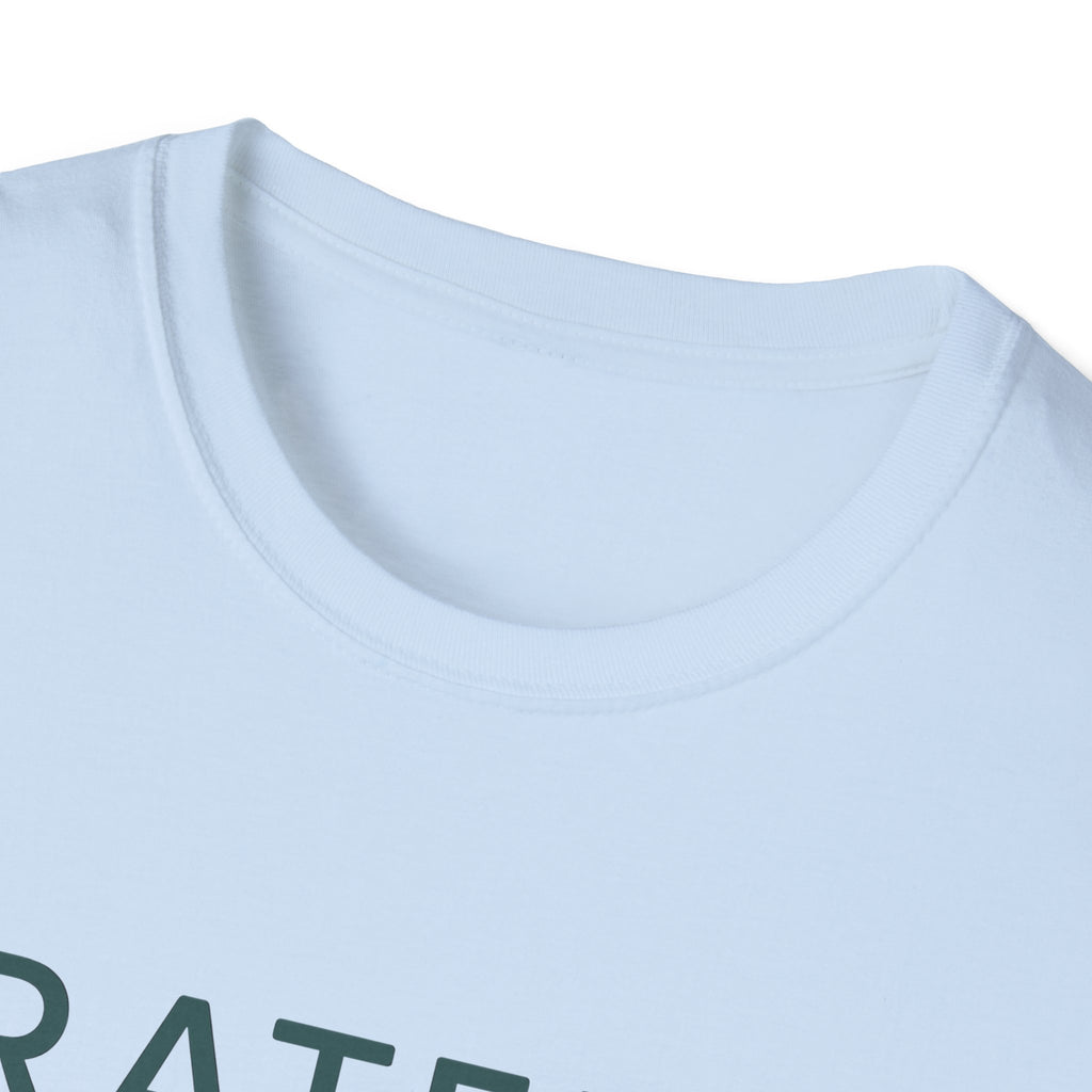 Grateful T-Shirt – Unisex Softstyle Tee for Calm, Comfort & Self-Care | Mindfulness Gift for Wellness Lovers